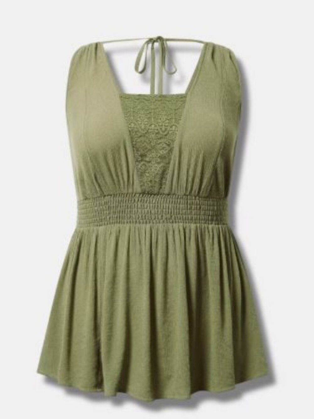 Crinkle Gauze V-Neck Top